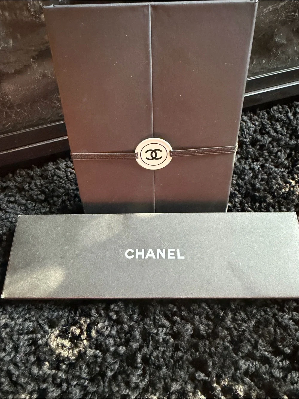 CHANEL notepad and pencil stationary set